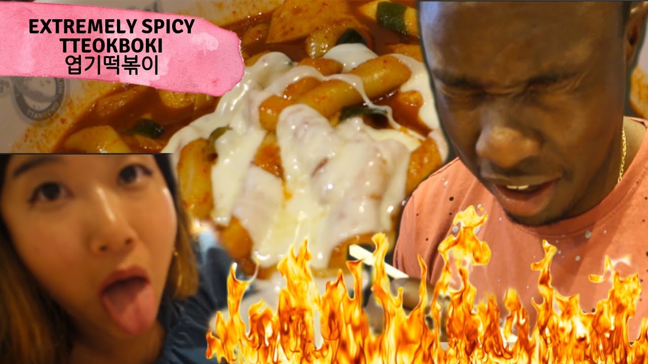 Extreme Spicy Korean Food Challenge!! (Tteokbokki) 4 year-old tried too! 엽기떡볶이 외국인먹방 케냐남편