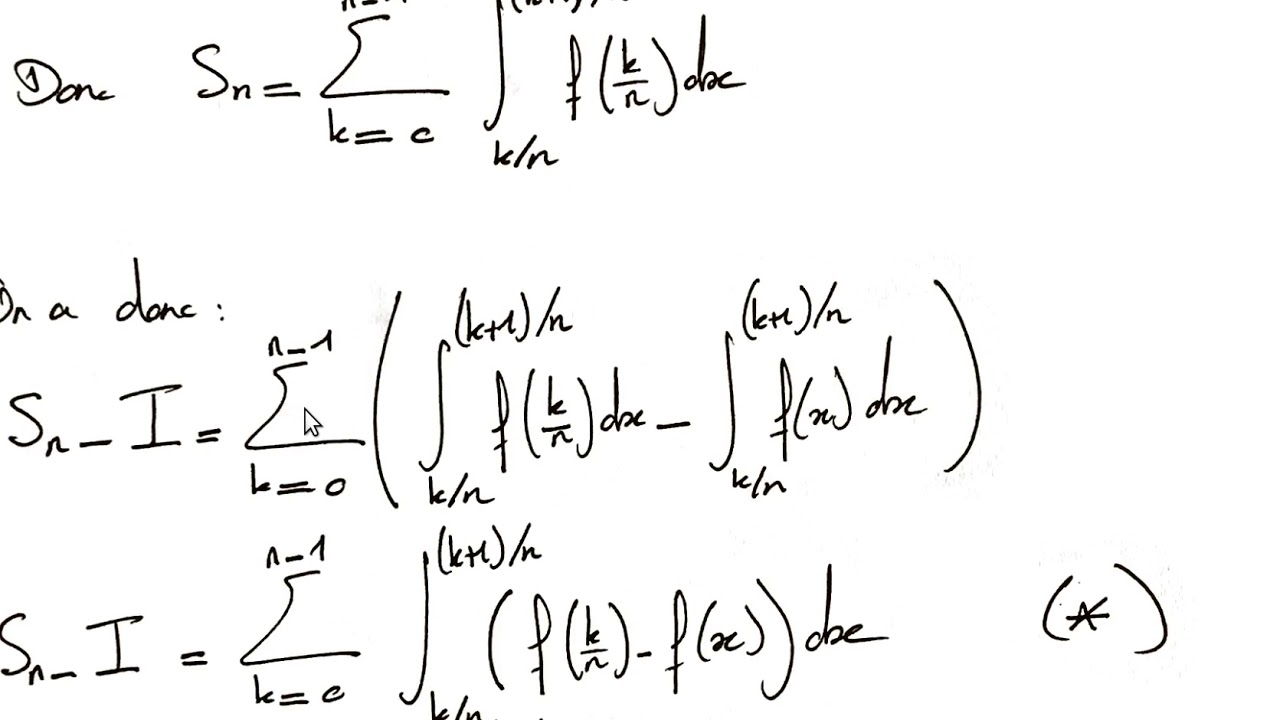 Chapitre 16   Sommes de Riemann   Demonstration theoreme 12