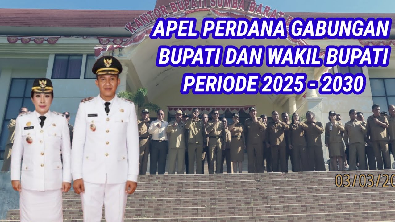 BUPATI SBD RATU NGADU BONU WULLA MEMIMPIN APEL.PERDANA GABUNGAN KABUPATEN SBD TAHUN 2025
