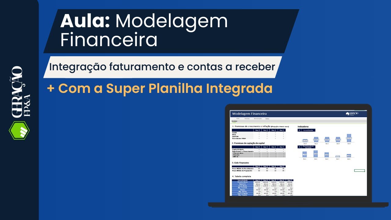 Modelagem Financeira - Integração do faturamento e contas a receber utilizando a super planilha!
