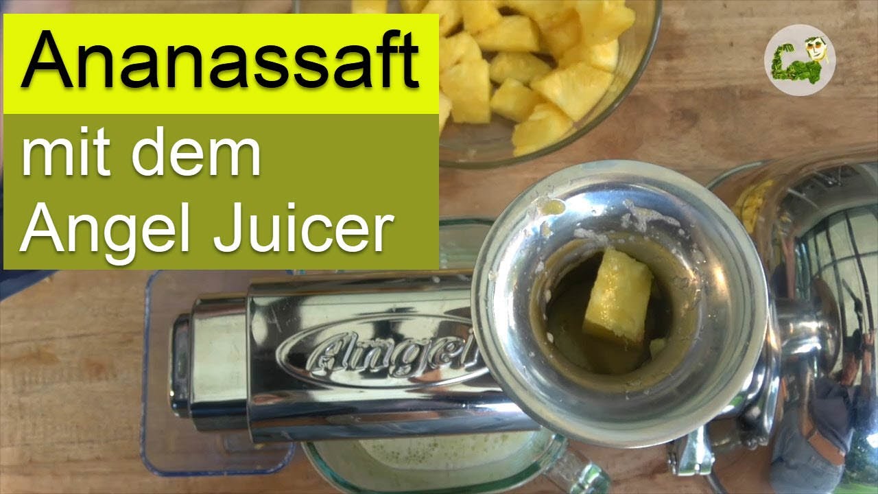 Ananassaft mit dem Angel Juicer