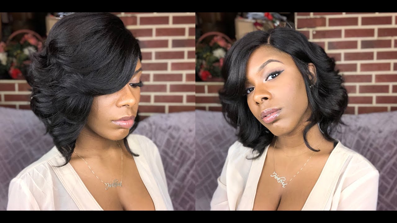 Cute Affordable Spring | Summer Bob SENSATIONNEL EMPRESS DEEP CURVED PART LACE FRONT WIG - ROXY HSF