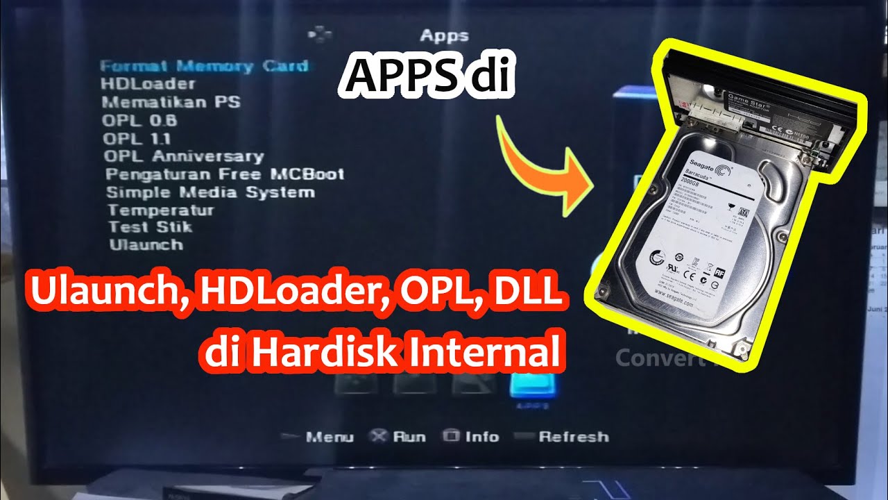 Cara Pasang APPS di Hardisk Internal PS2