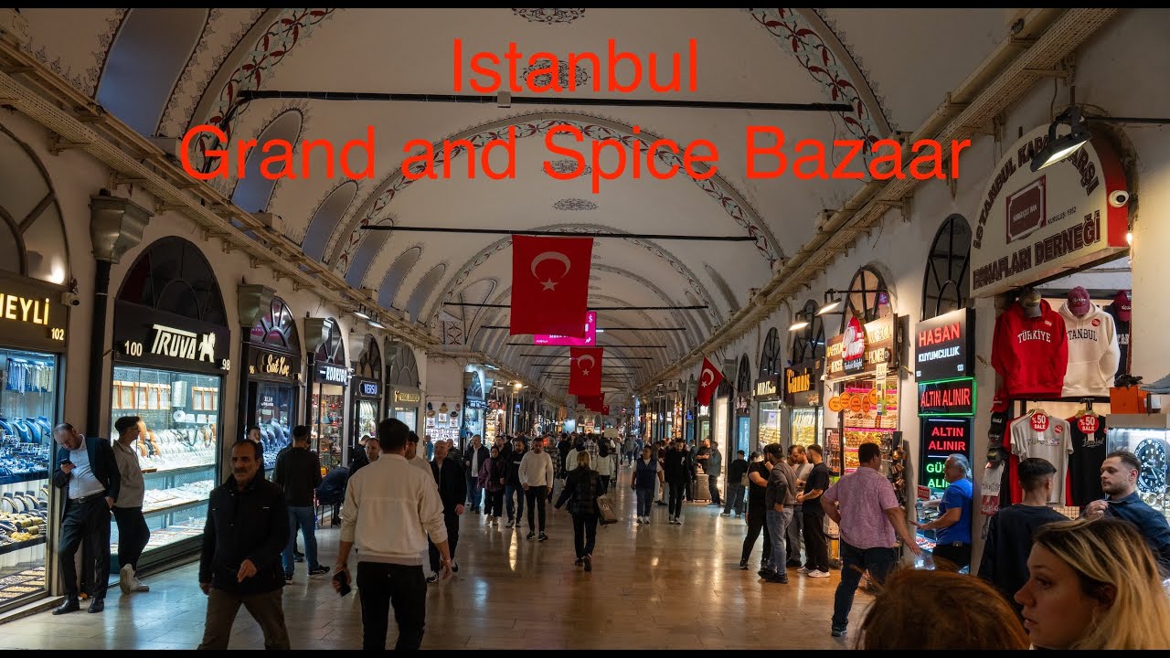 Istanbul - Grand and Spice Bazaar Walk (4K)