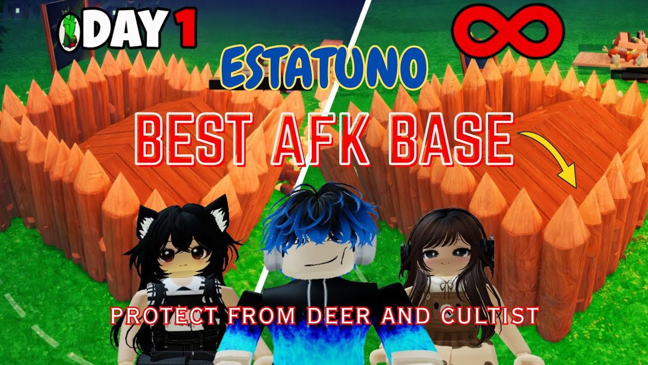 Estatuno membangun base AFK terbaik teraman bisa bertahan hingga ratusan hari #99nightintheforest