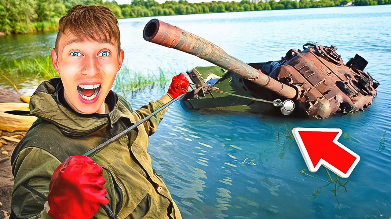PANZER UNTER WASSER MIT DROHNE GEFUNDEN! 😱(POLIZEI KOMMT)