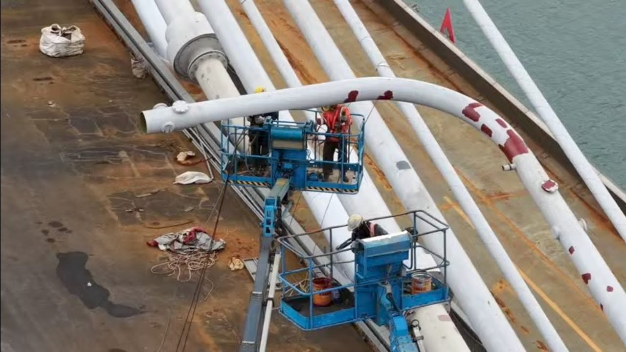 2026.02.09  淡江大橋  淡水端 河中段 各區 施工概況近距觀察 空拍 LIVE 直播