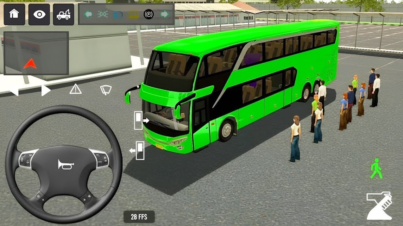 BUS SIMULATOR INDONESIA || Bus🚌 Driving👮‍♂️ New euro Coach bus Simulator - Android Gameplay