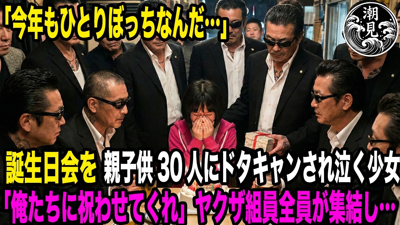 父親の営む居酒屋で企画した娘の誕生日会を同級生の親子供30人がドタキャン。直後「俺たちに祝わせてくれ」ヤクザ組員100人が集結した結果【感動する話】