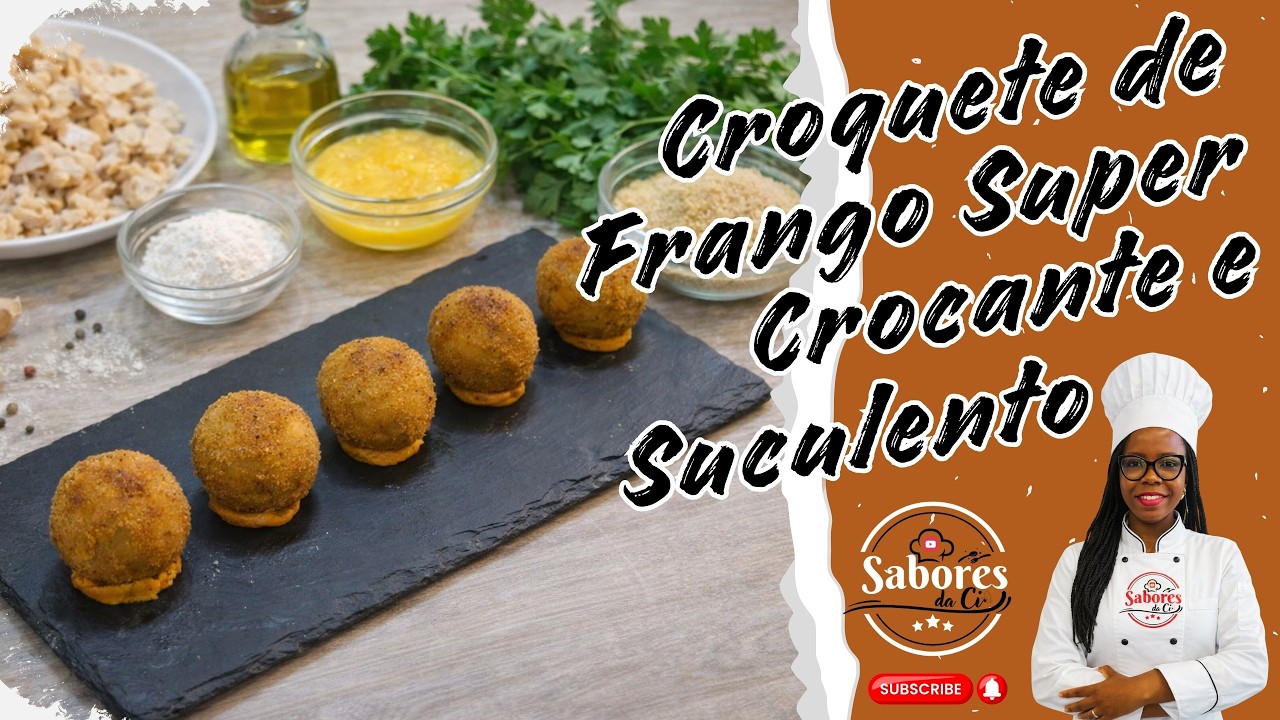 Croquete de Frango Super Crocante e Suculento, Fácil e Rápido | Moda da Ci #receitas #comidafacil