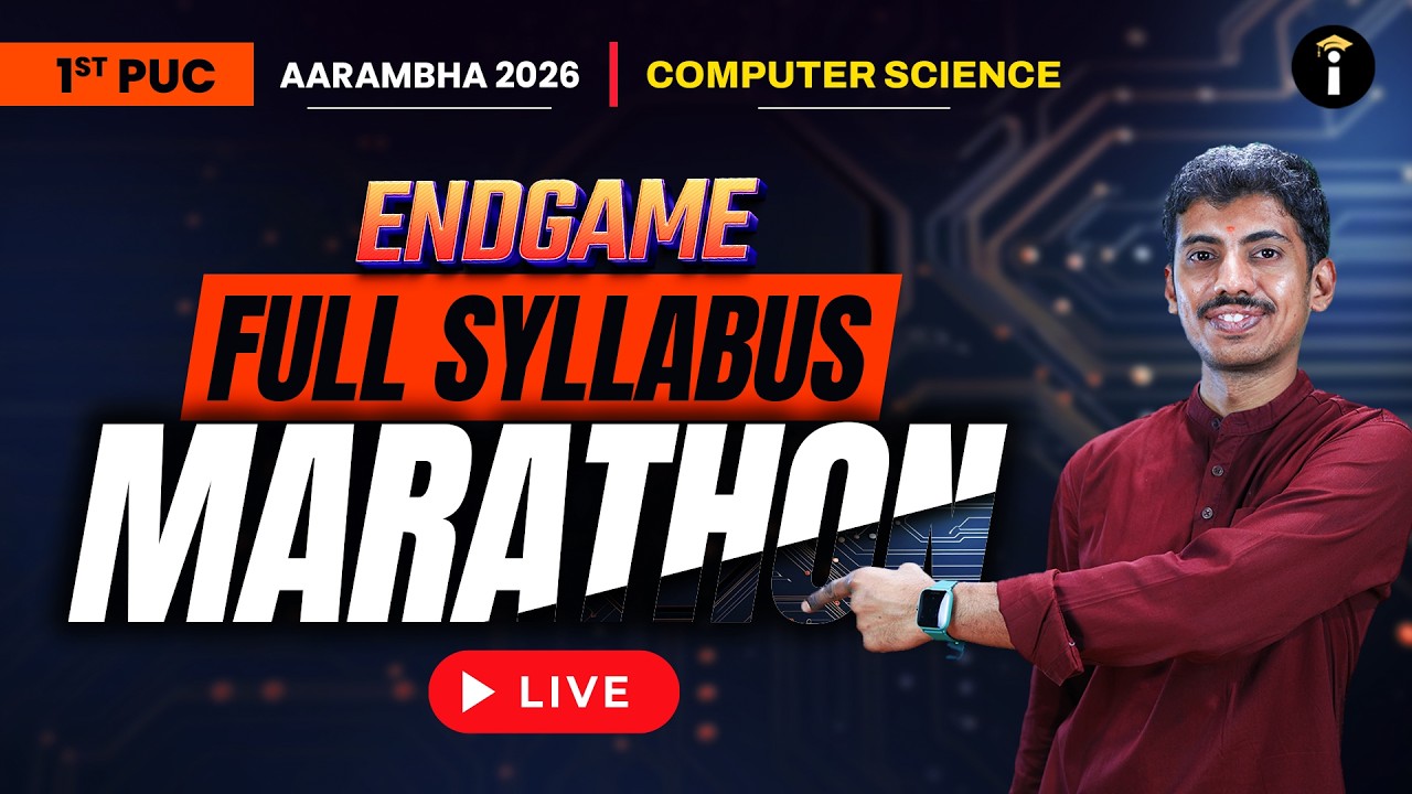 1st PUC Computer Science End Game Full Syllabus Marathon Live #computerscience #exampreparation