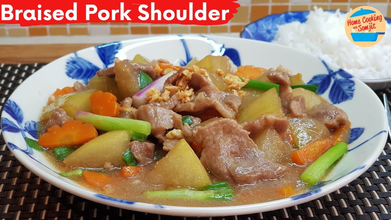 Braised Tender Pork Shoulder with Winter Melon in 20 Minutes