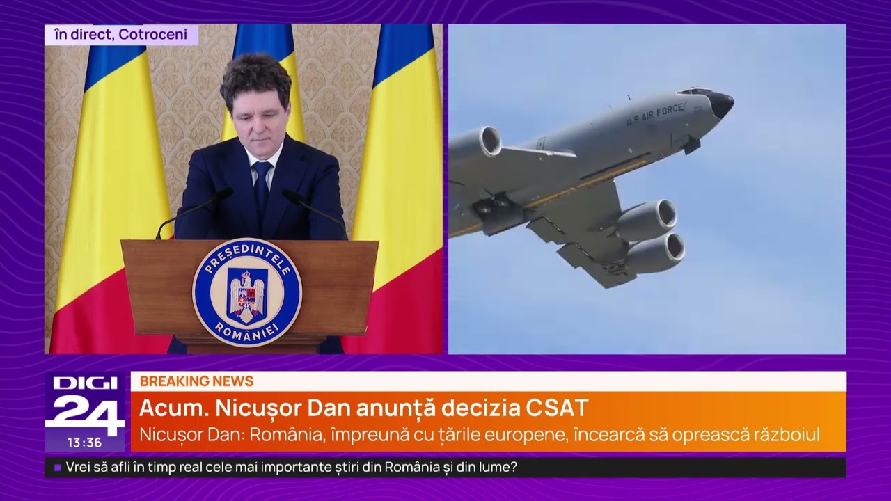 Nicușor Dan: Parlamentul dezbate azi cererea, vor fi aduse avioane-cisternă și echipamente defensive