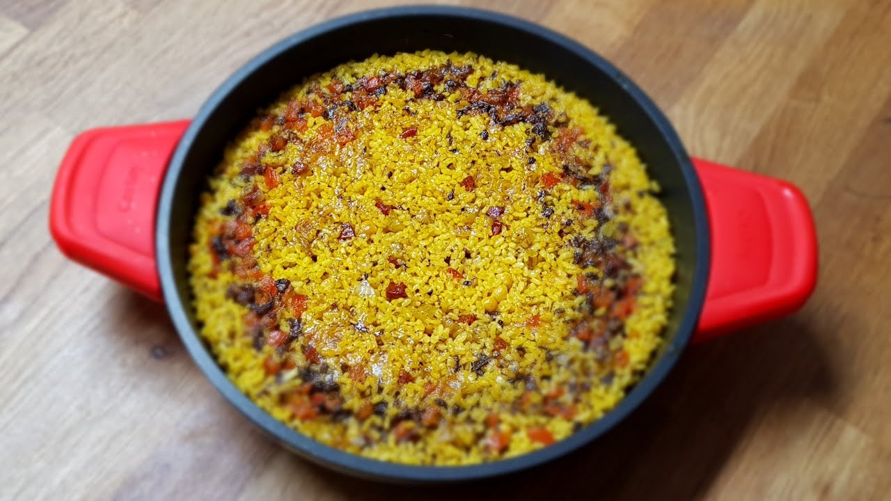 Arroz con pata de ternera al horno