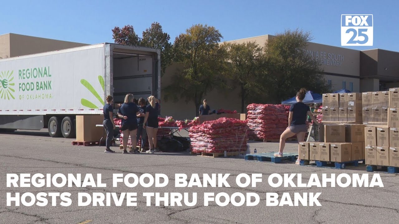 The Regional Food Bank of Oklahoma hosted a drive-thru food bank