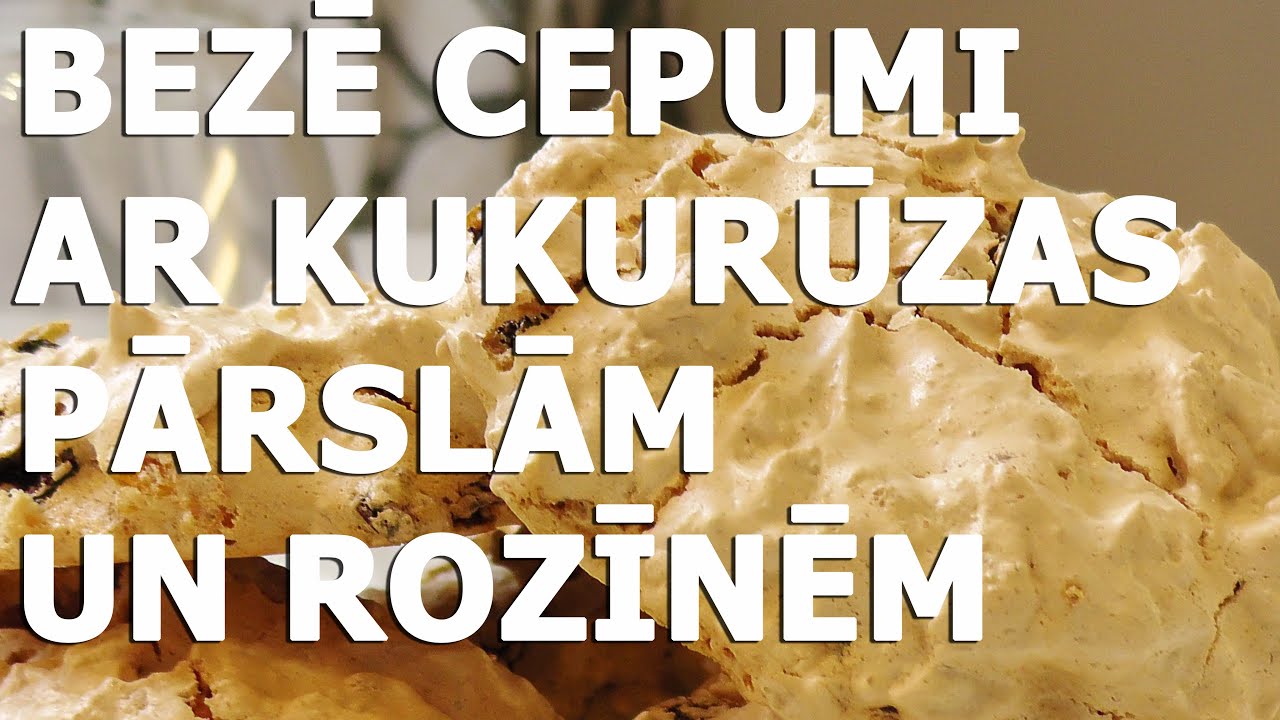 Bezē cepumi ar kukurūzas pārslām un rozīnēm