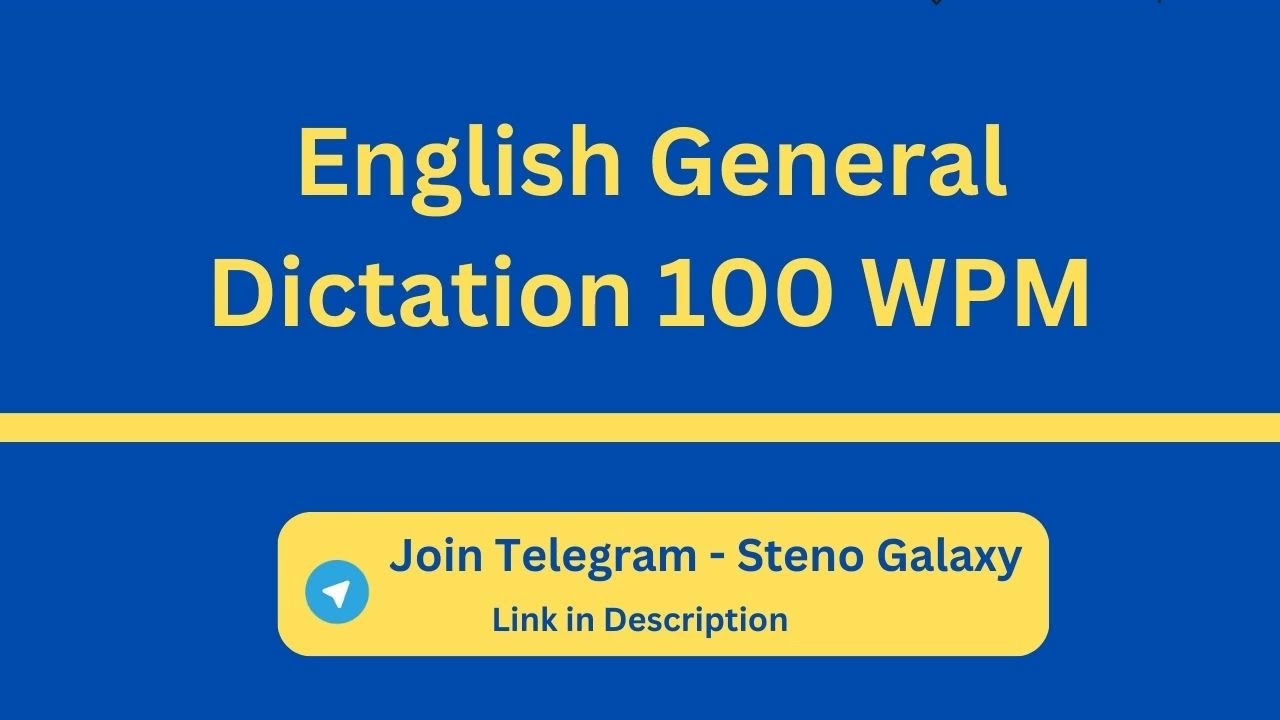 GCC English General Dictation 100 WPM || English General || #gccdictations #gcc