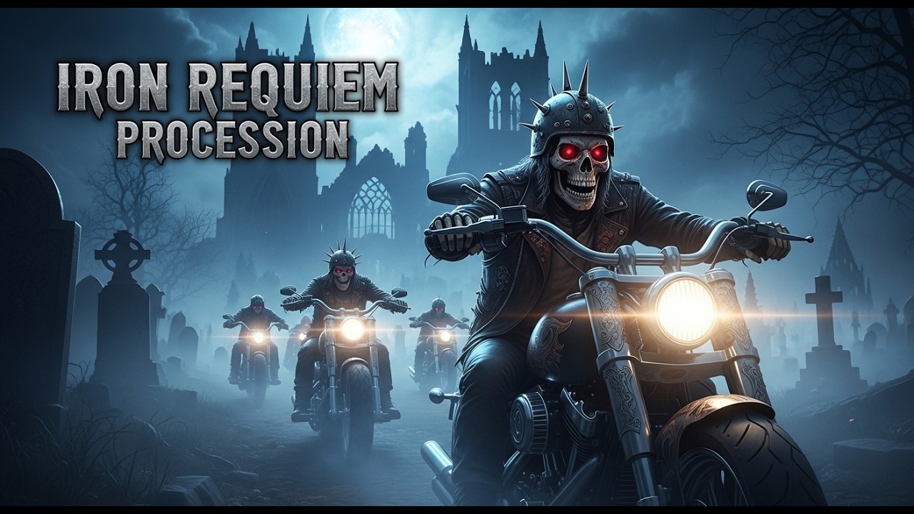 Graveyard Engine Ritual #SkullRitual #DarkBiker #NightMoge #HorrorRide #IronNation
