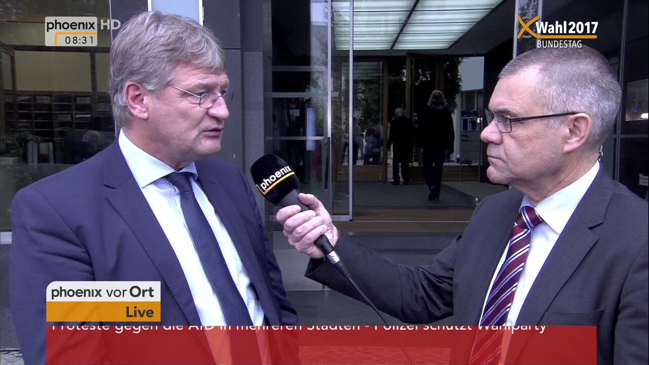 J&ouml;rg Meuthen vor der Pressekonferenz der AfD zum Ergebnis der Bundestagswahl am 25.09.17