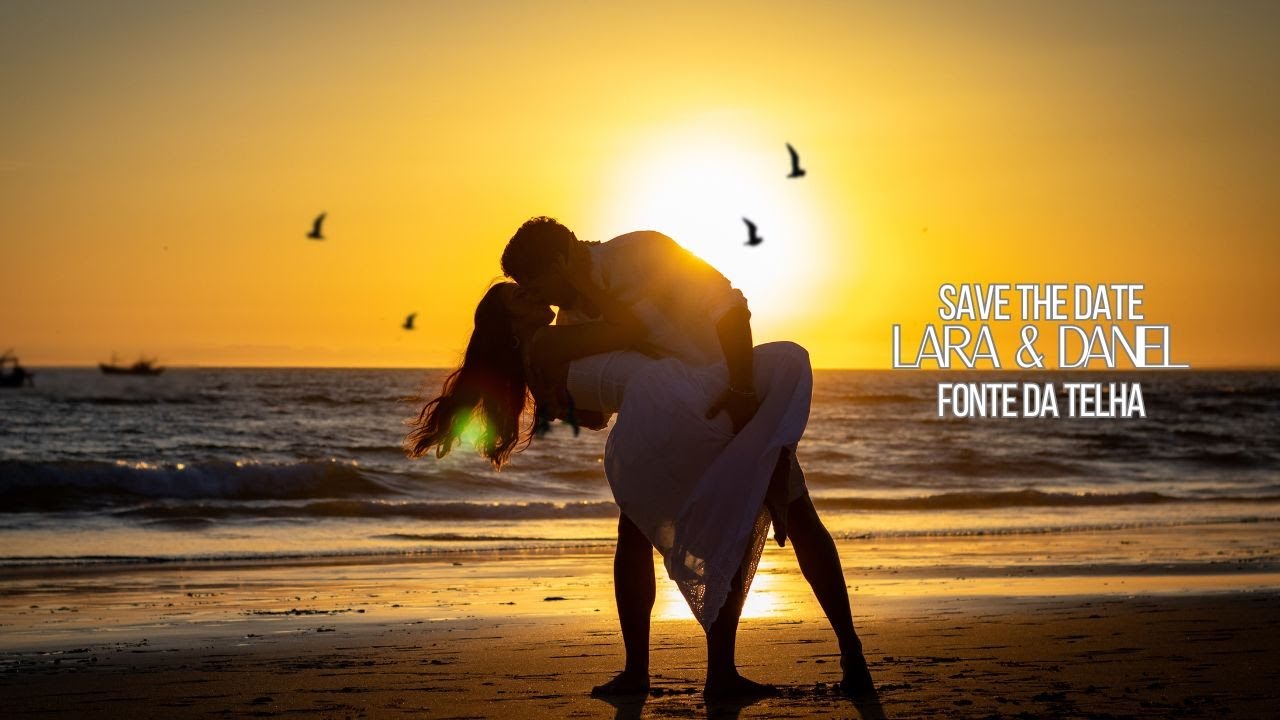 Lara e Daniel. save the date na Costa da Caparica - Lisboa