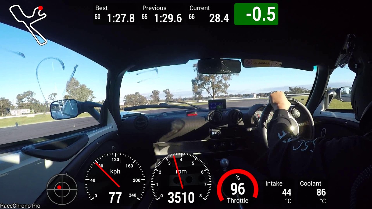Winton raceway Lotus Exige S 1:27.7 EXE track day