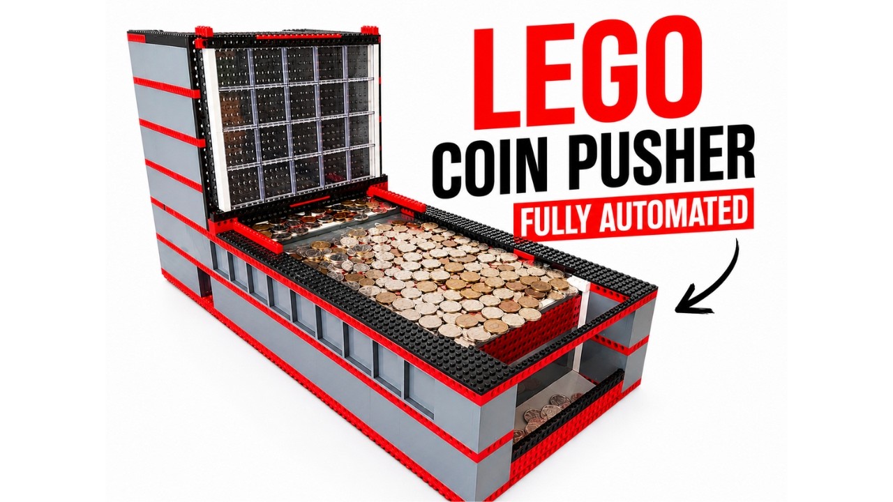 I Built a Working LEGO Coin Pusher – Full Demo