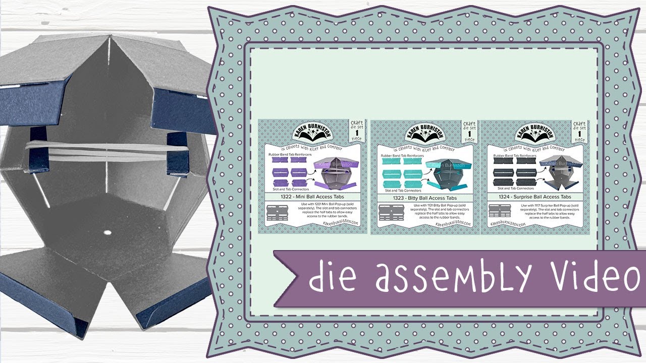 Сборка вкладок доступа Karen Burniston Dies 1322, 1323, 1324