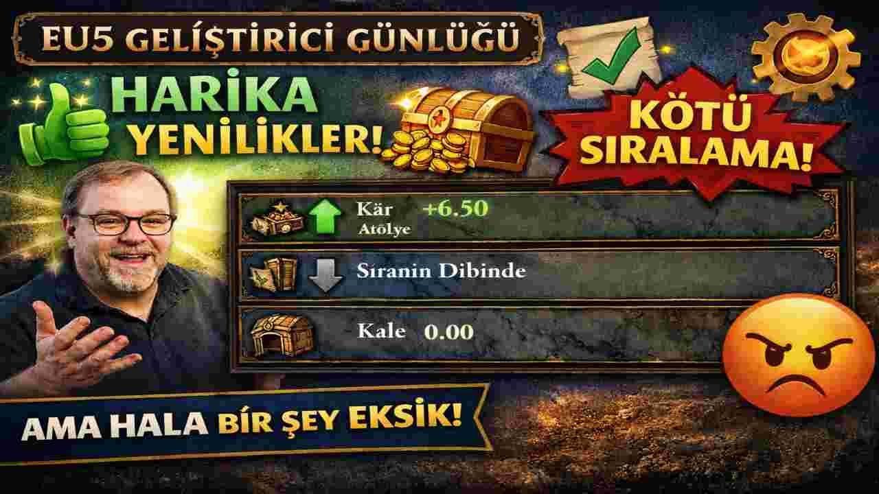 EU5 Son Geliştirici Günlüğü Harika Yenilikler İçeriyor Ancak Hala Bir Şey Eksik!