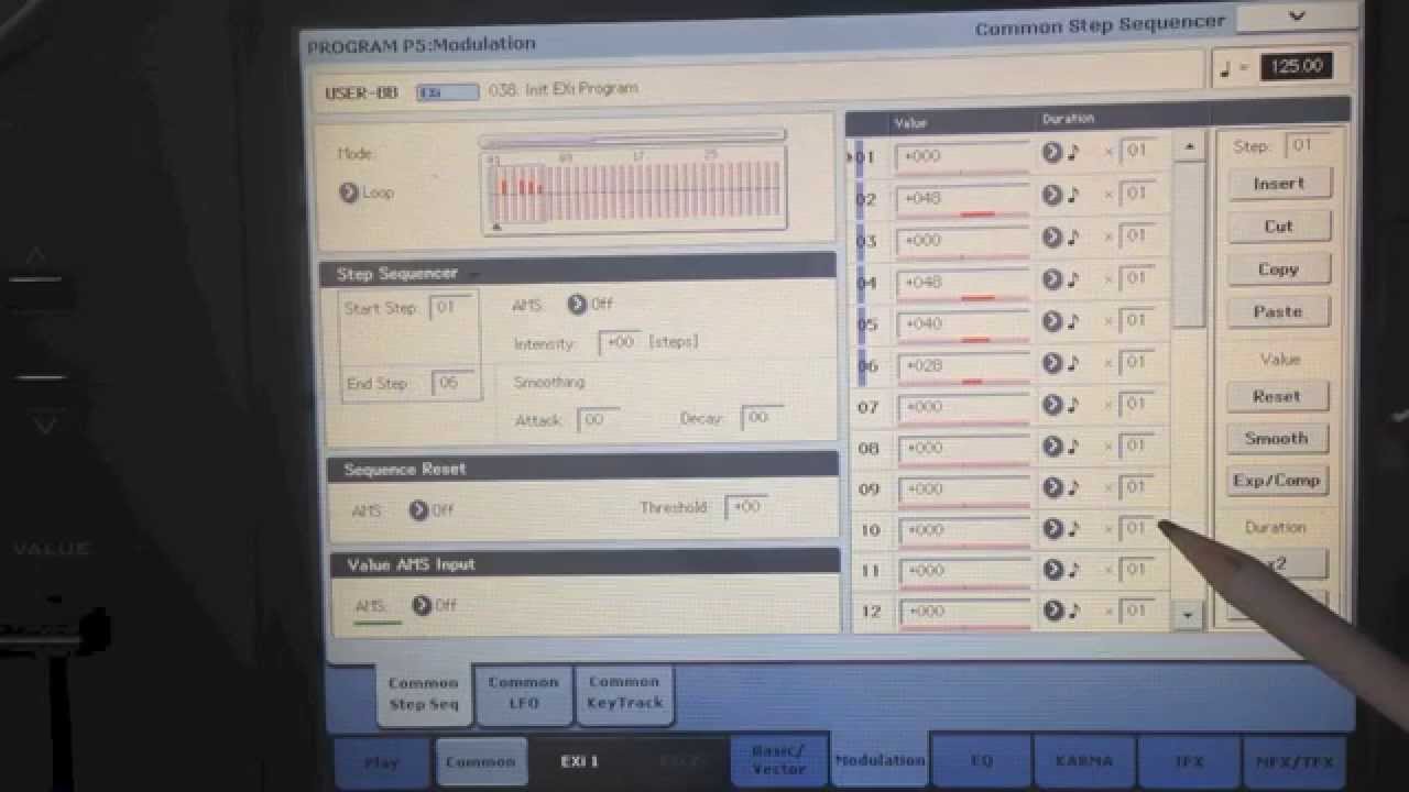 Korg Kronos Step Sequencer