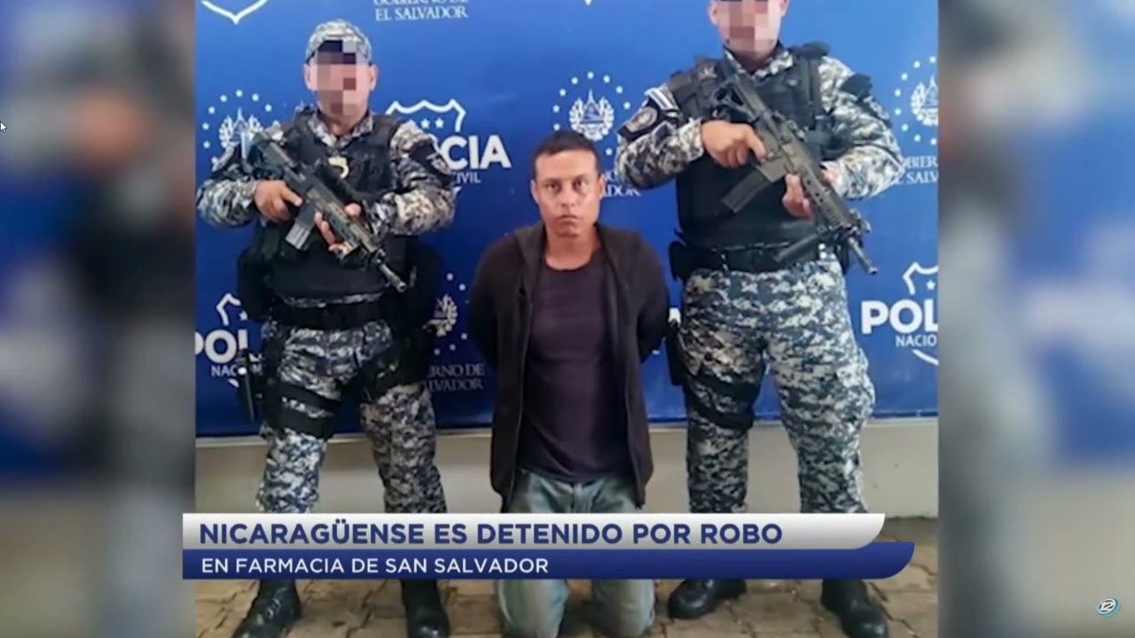 Capturan a nicaragüense acusado de robo en farmacia de San José. NH12