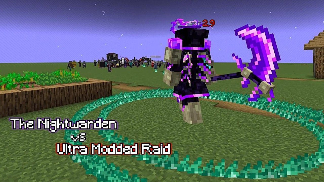 The Nightwarden vs Ultra Modded Raid | Minecraft  Mob Battle