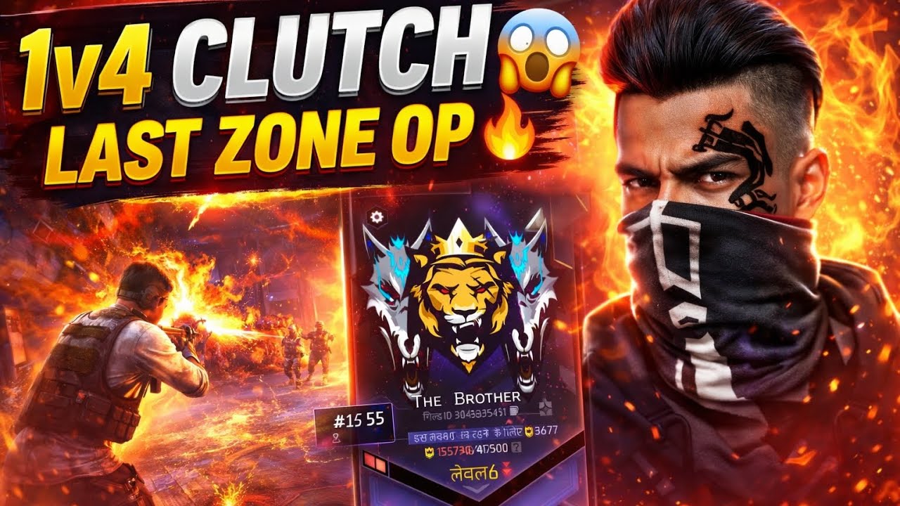 आज की वीडियो में Guild War और 1v4 Clutch दिखाया है 🔥Last Zone में जबरदस्त फाइट 😱