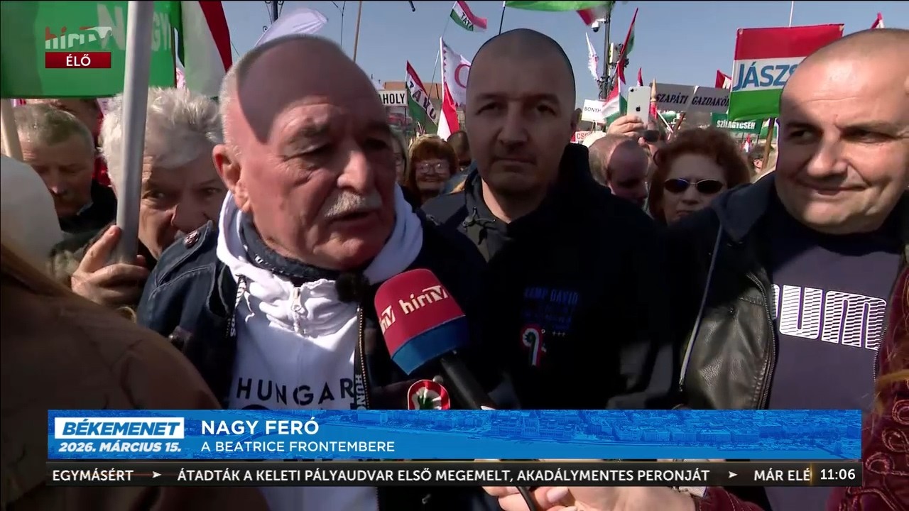 Nagy Feró a Békemeneten: Orbán Viktort megfenyegették, harcolnunk kell a békéért - HírTV