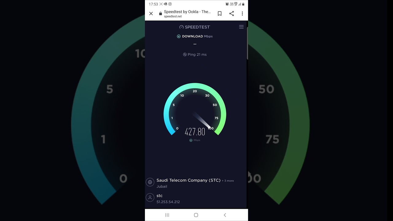 STC SAUDI  5G SPEED TEST IN JUBAIL CITY