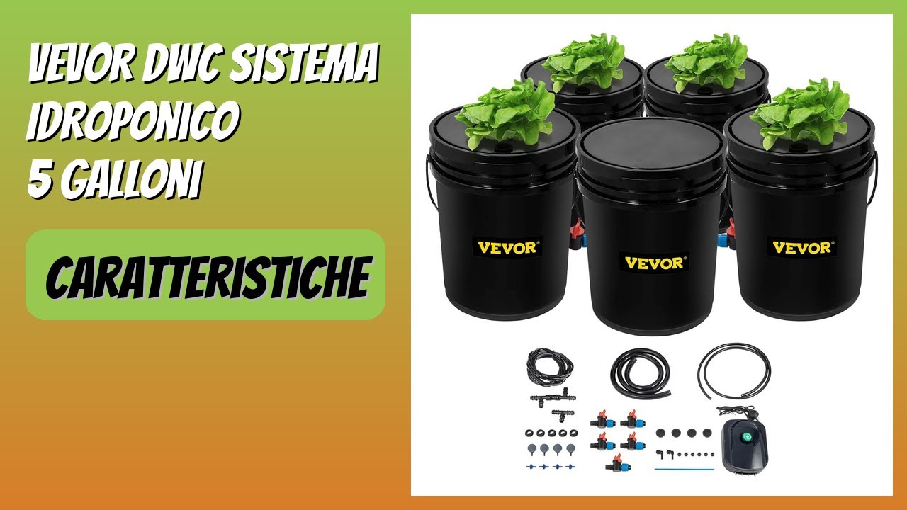 RECENSIONE (2026) : VEVOR DWC Sistema Idroponico 5 Galloni. DETTAGLI