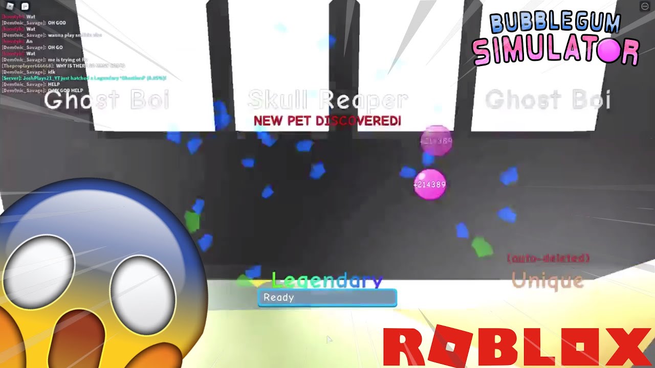 Hatched *New* Skull Reaper on Camera! Update 63 Bubble Gum Simulator