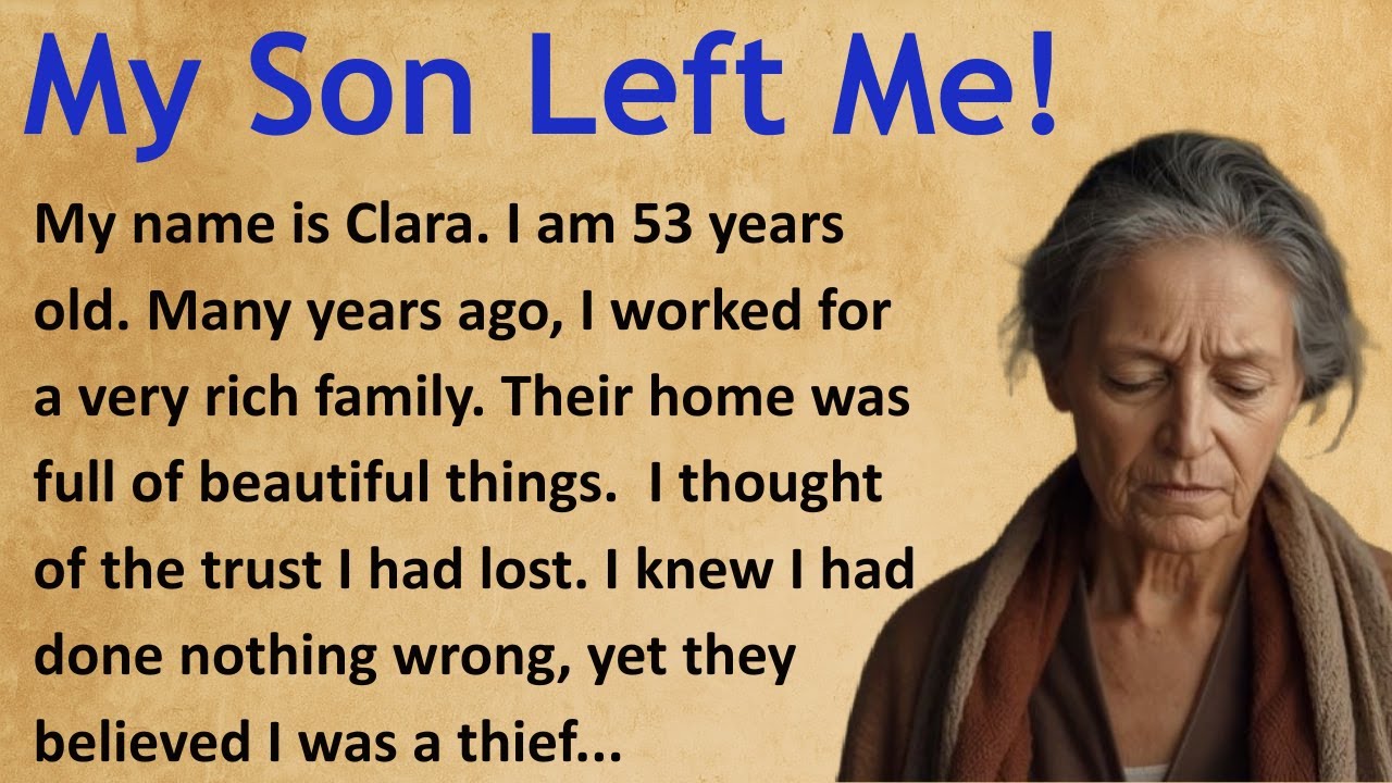 My Son Left Me Alone | Improve your English Level 1 ✅ English Speaking (A1 - A2 Level) ✅