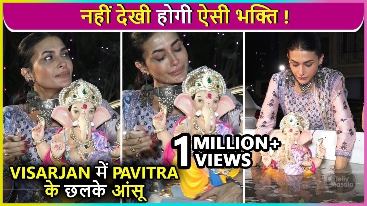 Pavitra CRIES Badly Before Ganesh Visarjan,  Boyfriend Eijaz Says 'Bahut Zyada Emotional....'