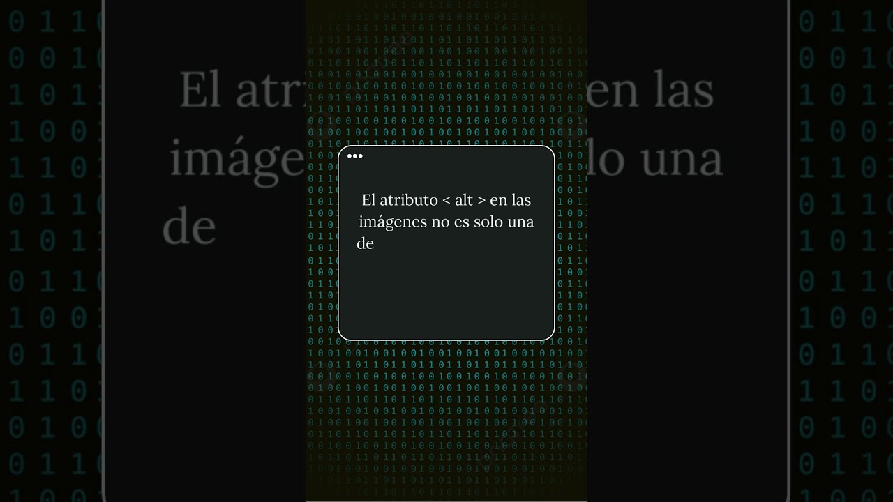 Atributo Alt #accesibillidadweb #dise&ntilde;oweb #desarrolloweb #programacion #html #seo #programacion