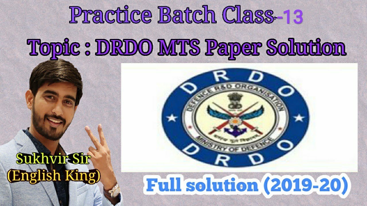 English for DRDO MTS exam | DRDO MTS Paper Preparation | DRDO MTS paper tyari
