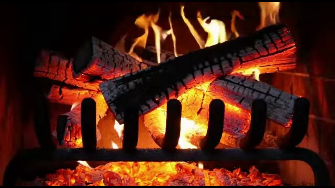 Bright Ember Flames🔥 Full-Screen | 2 Hours of Crackling Fire | Relax, Sleep, Study