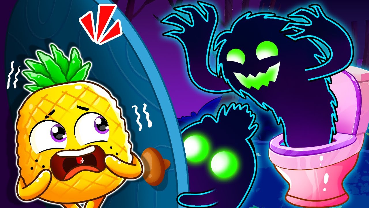 Spooky Toilet Monster 🚽| Monster In The Toilet - Something In The Dark | YUM YUM - Funny Kids Songs