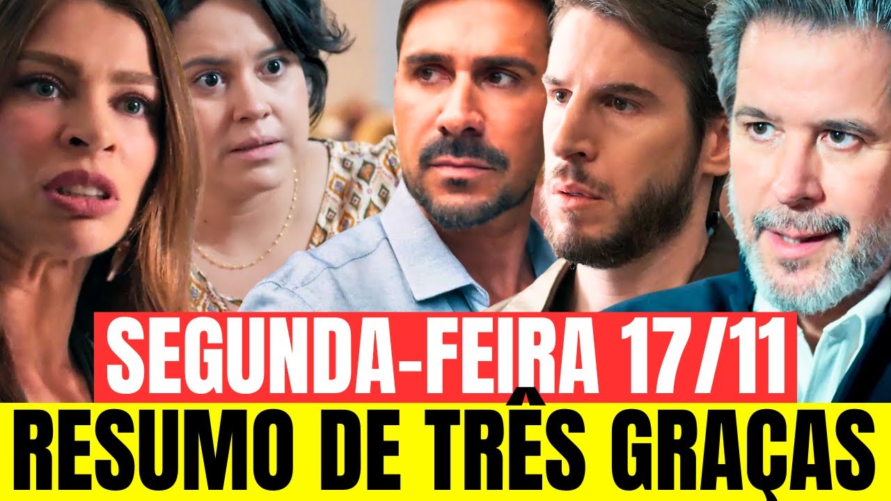 TRÊS GRAÇAS – Segunda-Feira 17/11: Atentado Provoca Sumiço De Cláudia E Arminda Vive Angústia.