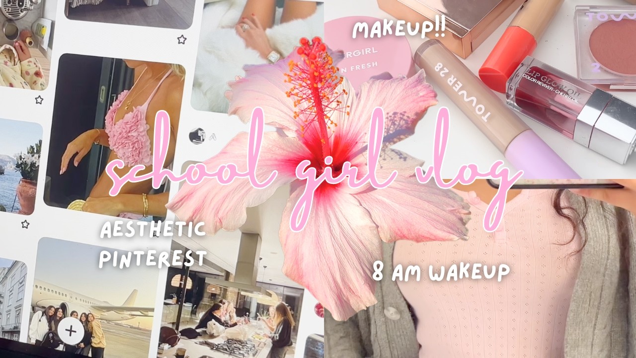 school girl vlog (uni edition), grwm, makeup, workout, aesthetic vlog, pinterest girl