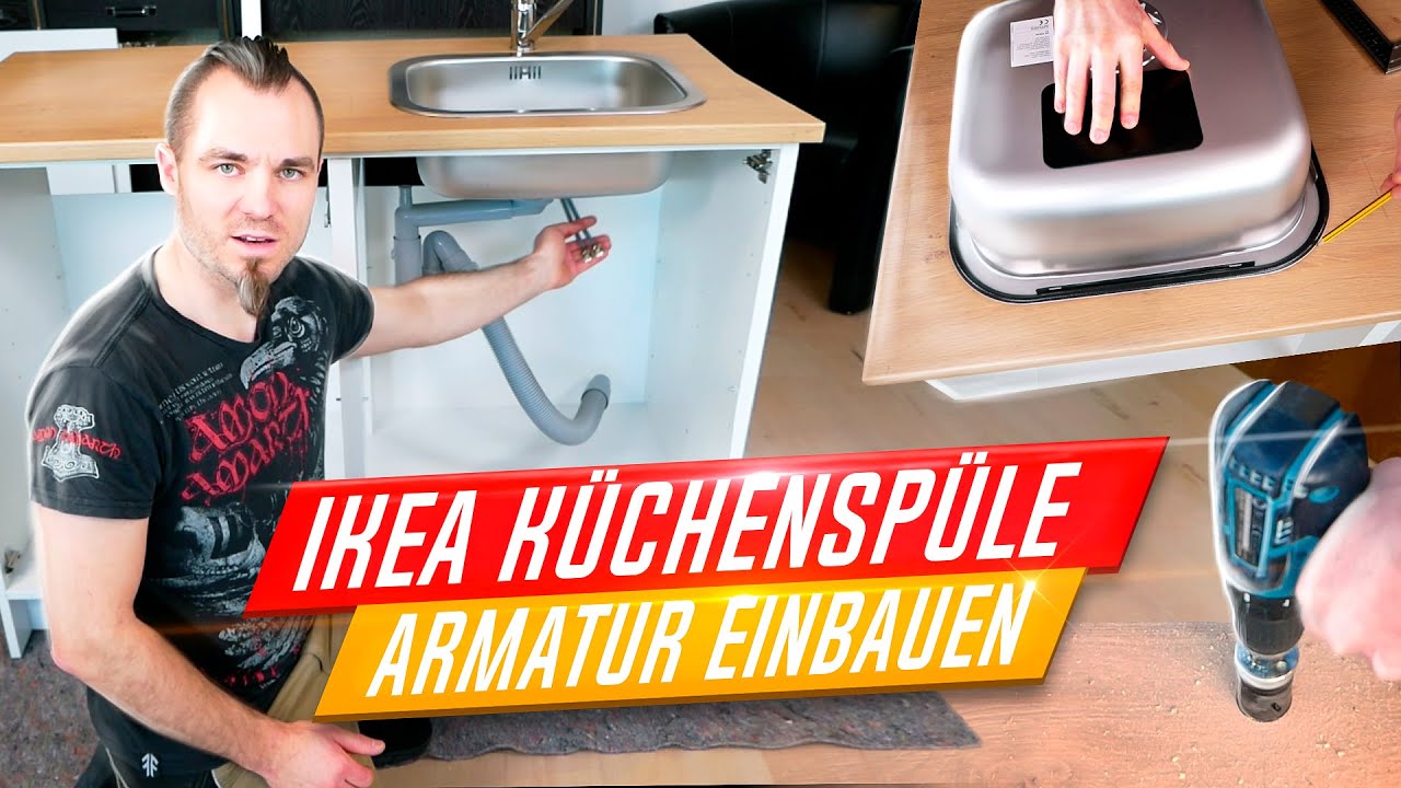 Ikea Küchenspüle einbauen, Ikea Armatur montieren, Ikea Knoxhult Spülenschrank, 303.267.90
