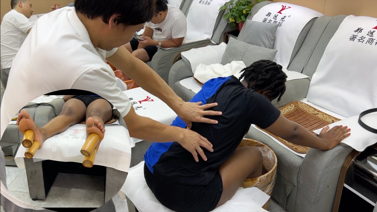 ASMR | CHINESE FOOT MASSAGE | FOOT CUPPING |FOOT SCRUB | HAND AND BACK MASSAGE