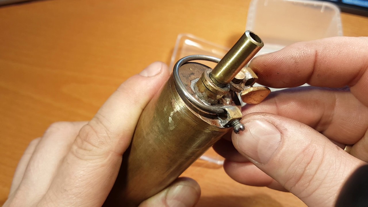 Prochownica DIY z mosiądzu - DIY powder flask