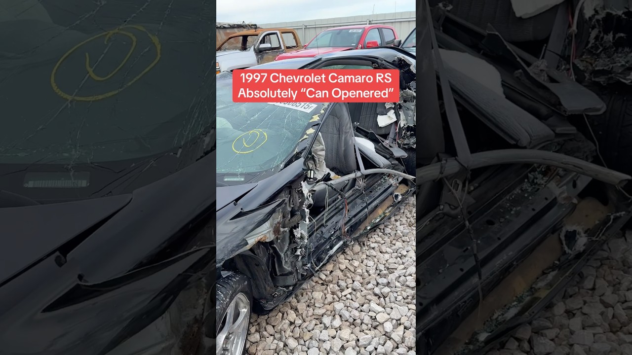 This Camaro RS was absolutely “can openered” on the driver side 