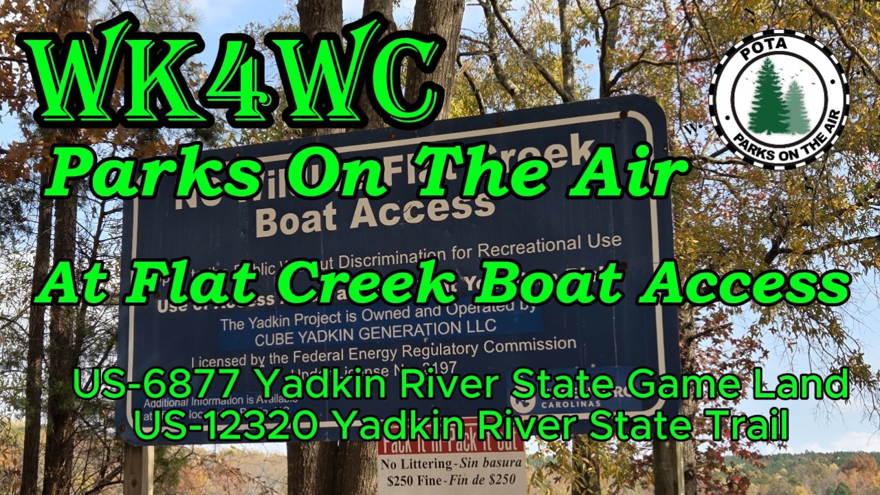 POTA Activation WK4WC @ US-6877 Yadkin River Game Land