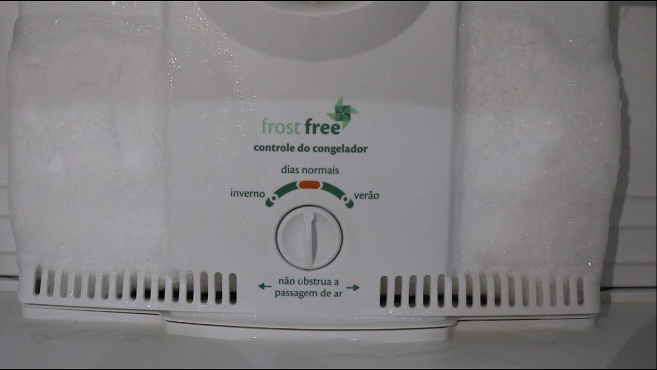 Geladeira Frost Free criando gelo.